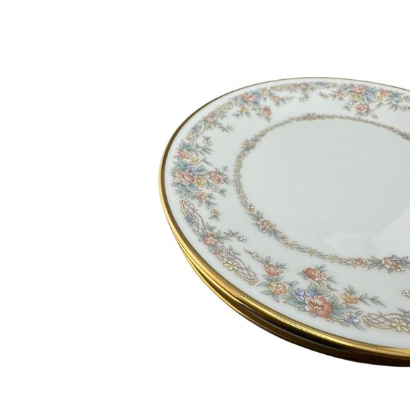 Vintage Noritake Dessert Plates Gallery Pattern Ivory China 7246 Set of3 - Picture 2 of 3